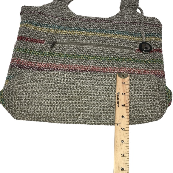 THE SAK Belle Crochet Voyager Colorful  Striped Boho Shoulder Beach Tote Bag - Picture 7 of 16